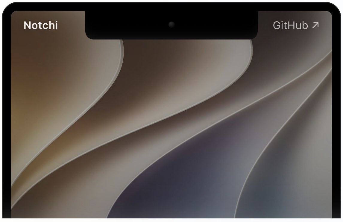 Notchi in the Mac's notch