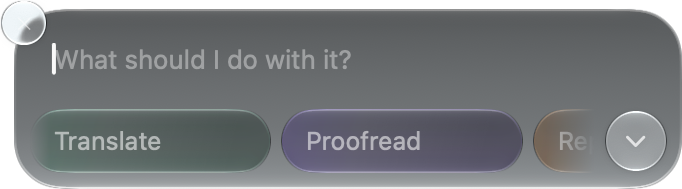 The long press composer: “What should I do with it?” with Translate, Proofread and Reply